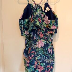 Janie and Jack Floral Dress in Blue and Purple